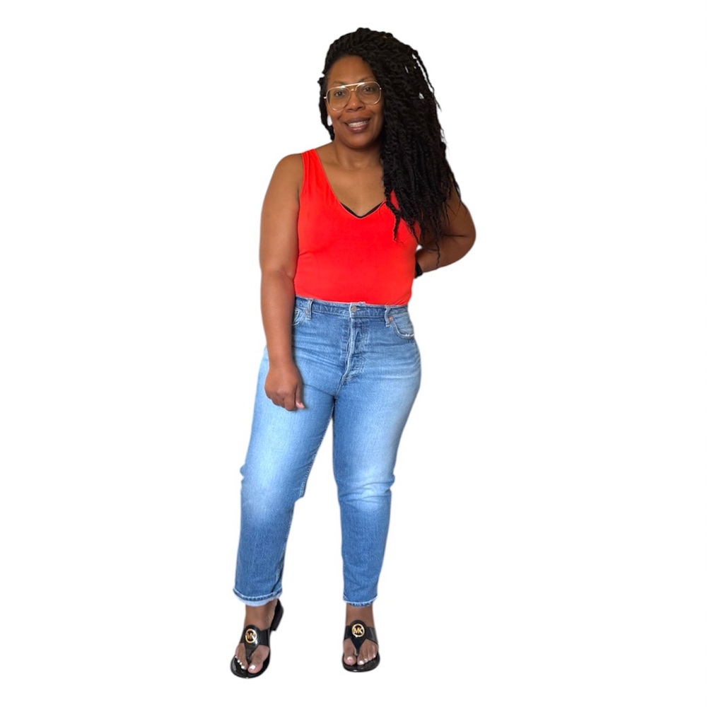GAP Jeans High Rise Button Fly Cheeky Straight Leg